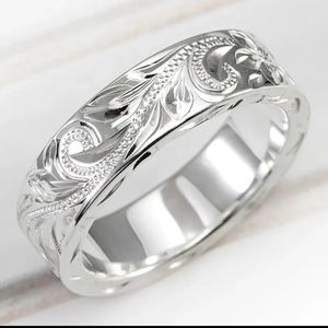 925 Silver Plated Hand-Carved Leaf Filigree Rings - Perfect Women's Daily Ring.